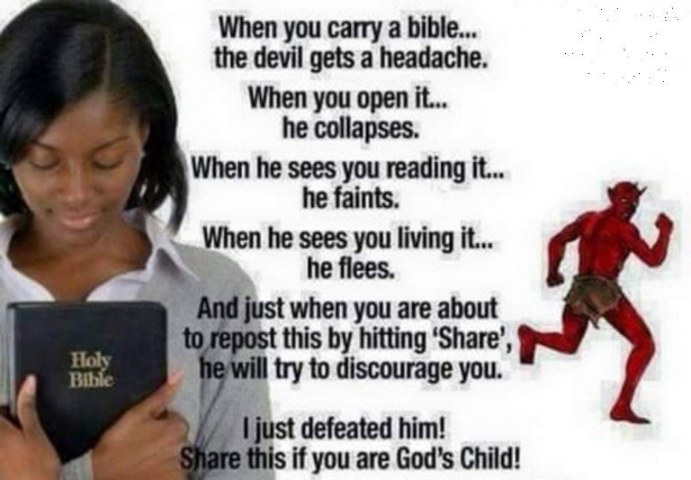 When you carry a Bible ...