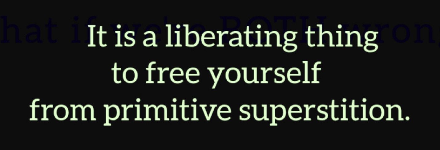 It is a liberating thing ...