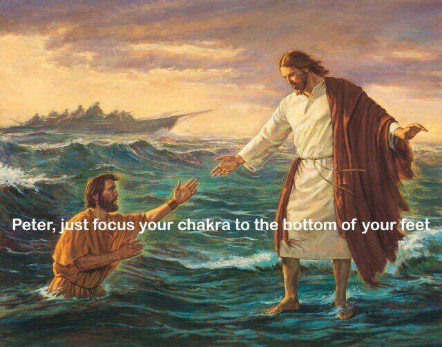 Peter walking on water