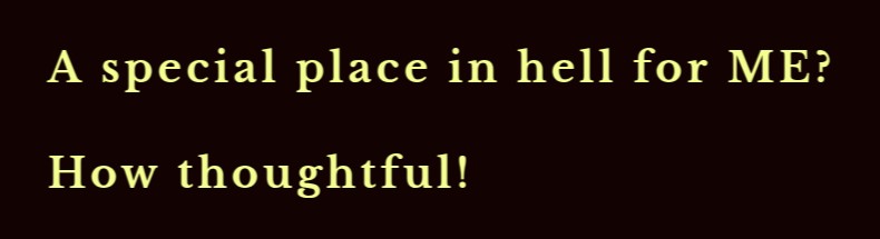 A special place in hell